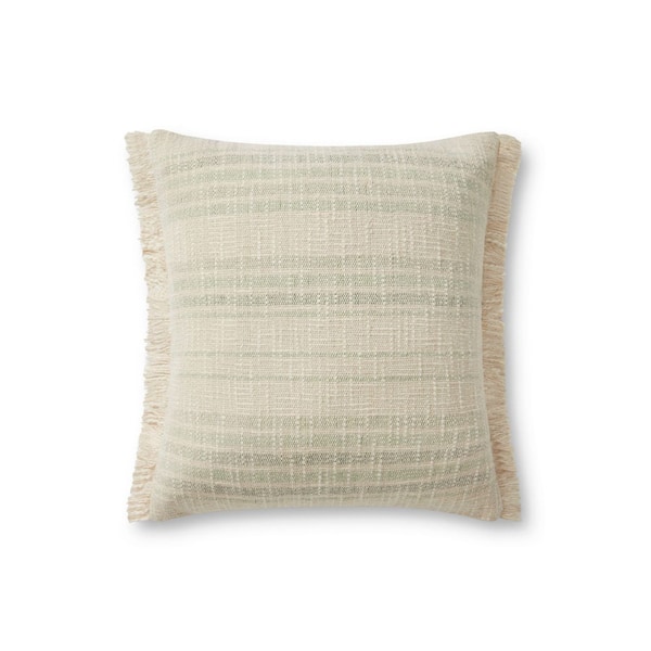 Angela Rose Forrest Ivory / Sage 18 in. x 18 in. Indoor Throw Pillow