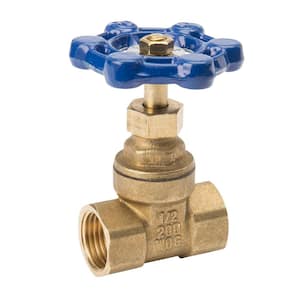 1/2 in. x 1/2 in. Brass FPT Compact-Pattern Threaded Gate Valve