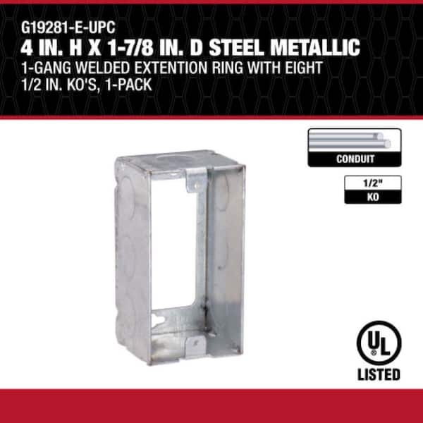 Southwire 4 in. H x 1-7/8 in. D Steel Metallic 1-Gang Welded