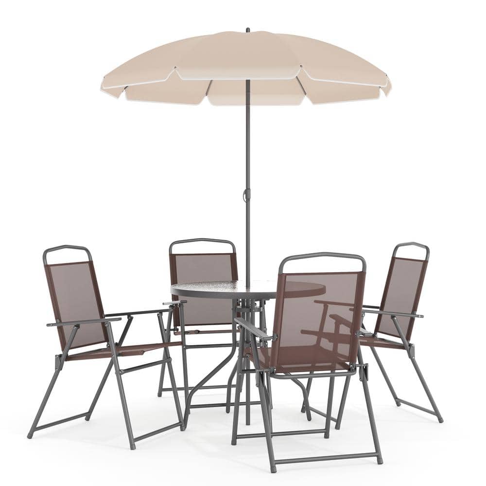 Gray Metal Patio Conversation Set (6-Piece) price history on PriceWatchPro