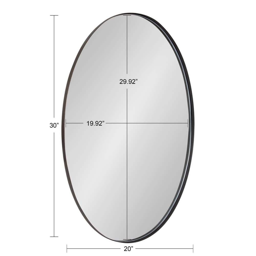 Elegant Oval Bronze-Gold Vanity Wall Mirror 24x34.7