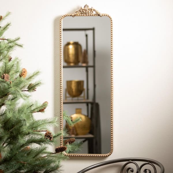 Bow Large Decorative Mirrors For Living Room,65 x 22 Black Aluminum Alloy  Frame Full Length Mirror Floor Mirror Hanging Standing-The Pop Home