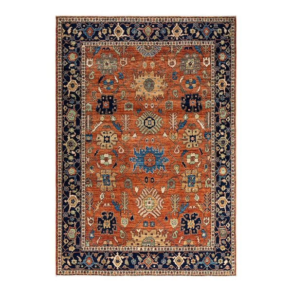Serapi Orange 6 ft. x 9 ft. Tribal Wool Indoor Area Rug