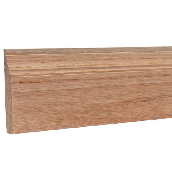 0.5625 in. D x 3.5 in. W x 92 in. L Unfinished Red Oak Wood Charlotte Panel Moulding