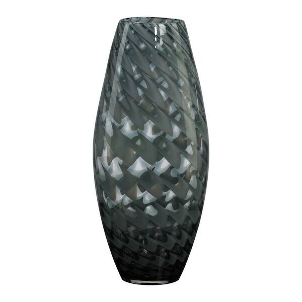 Filament Design Prospect 15 in. x 6.5 in. Acid White And Smoke Vase