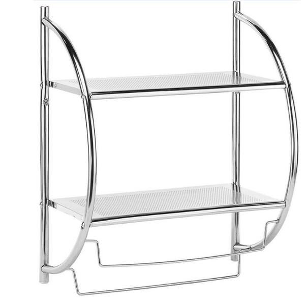 Home Decorators Collection 2-Shelves and Towel Rack in Chrome