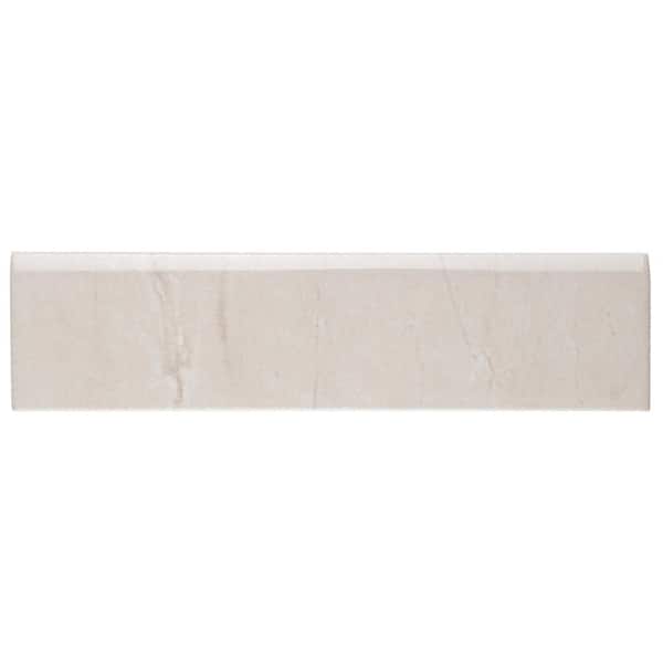 Merola Tile Ferraras Bullnose Base 2 in. x 8 in. Ceramic Wall Trim Tile