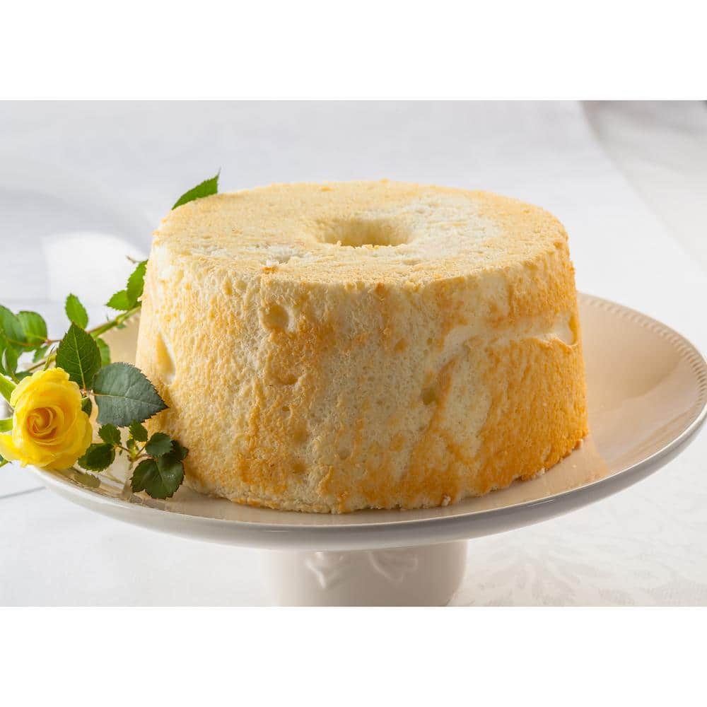 Silver Aluminum Round Angel Food Cake Pan with Removable Bottom