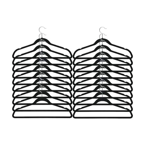 Thintime Space Saver Hanger, Black, Plastic, 18 Pieces