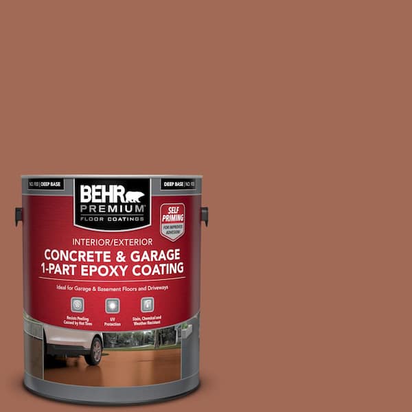 BEHR PREMIUM 1 gal. #S180-6 Perfect Penny Self-Priming 1-Part Epoxy Satin Interior/Exterior Concrete and Garage Floor Paint