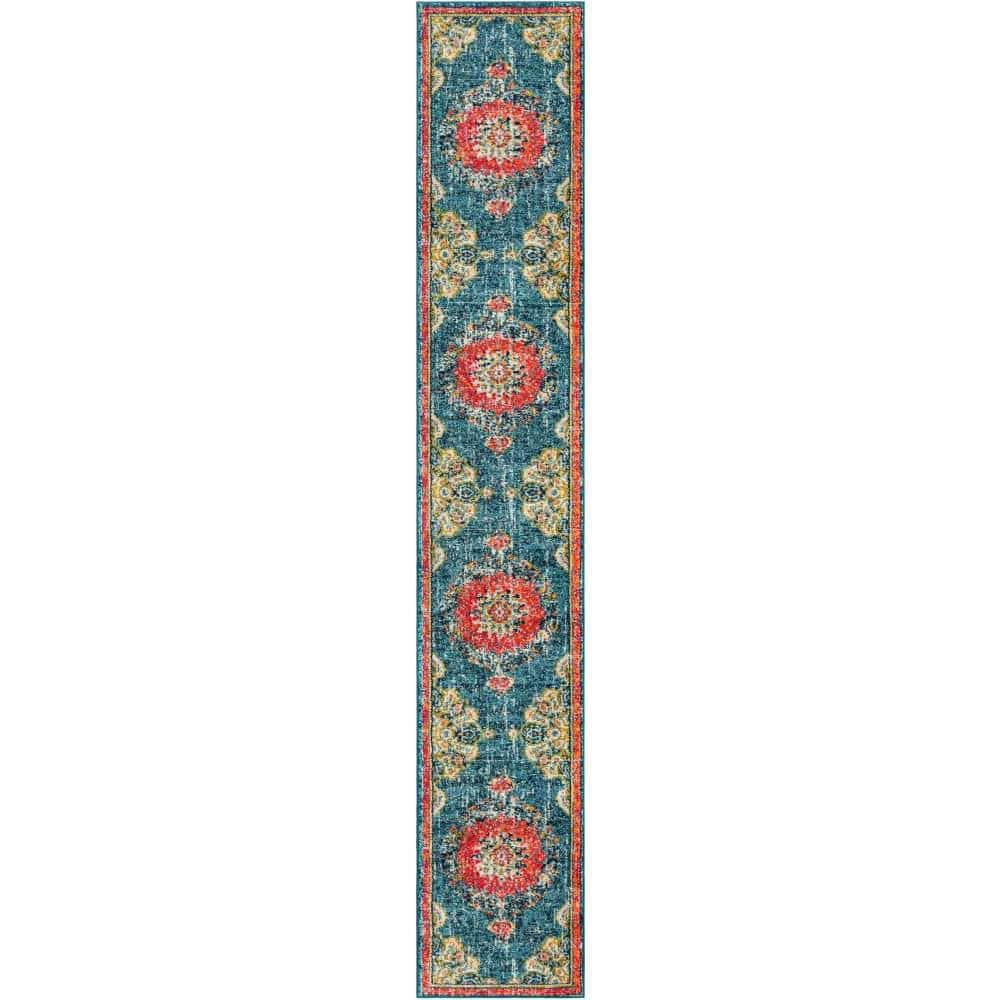 Penrose Alexis Blue 2' 7 x 16' 5 Area Rug -  Unique Loom, 3185286