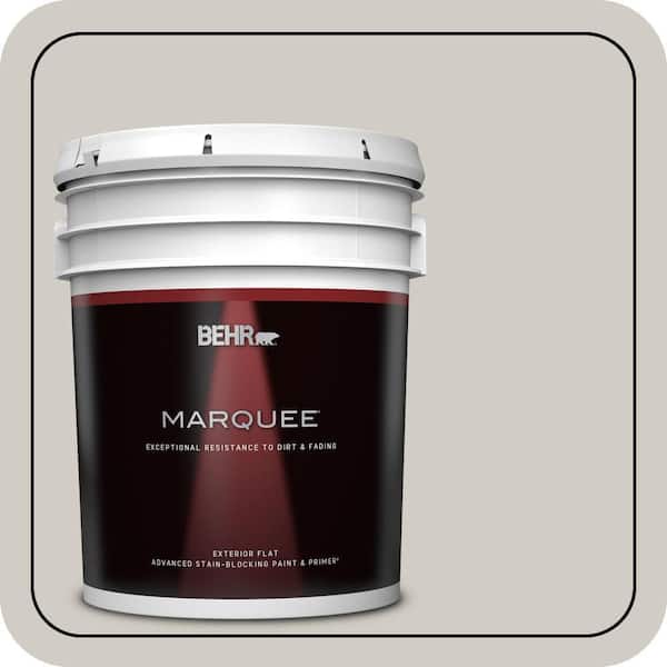 BEHR MARQUEE 5 gal. Home Decorators Collection #HDC-NT-20 Cotton Grey Flat Exterior Paint & Primer