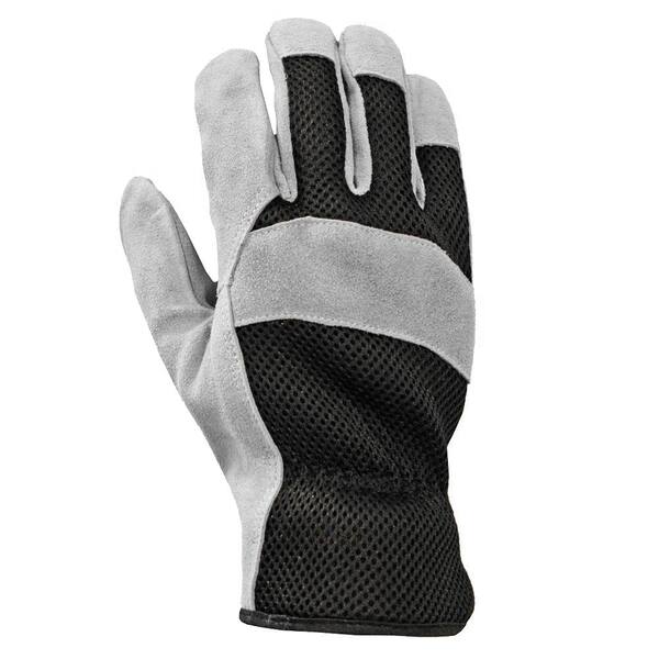 FIRM GRIP Suede Cowhide and Mesh Large Gloves