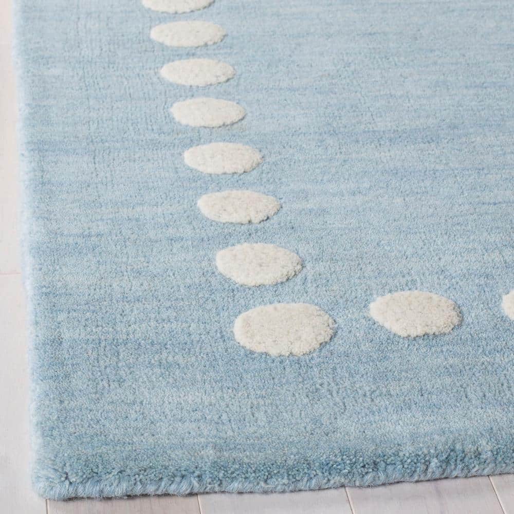 Blue Hand-Tufted Wool Kids' 8' x 10' Rug