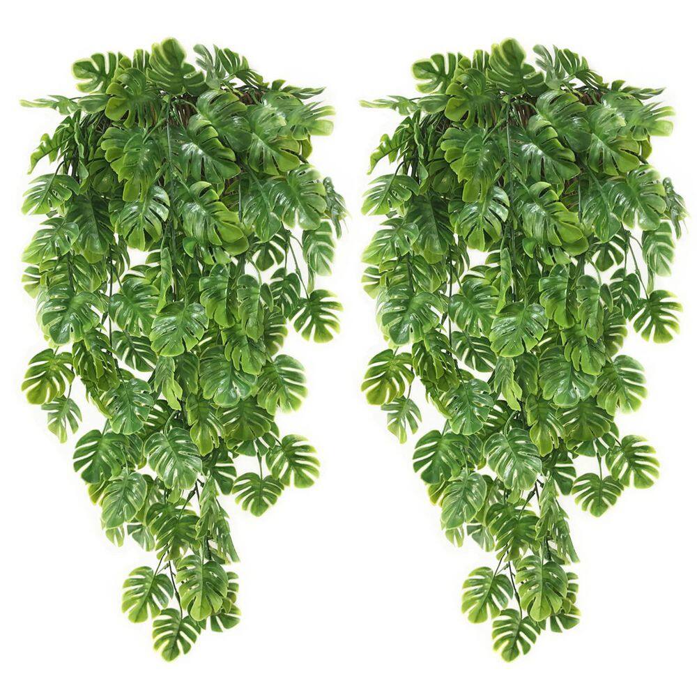 0.6 in. 30 in. Green Artificial Turtle Leaf Vine Faux Ivy Hang