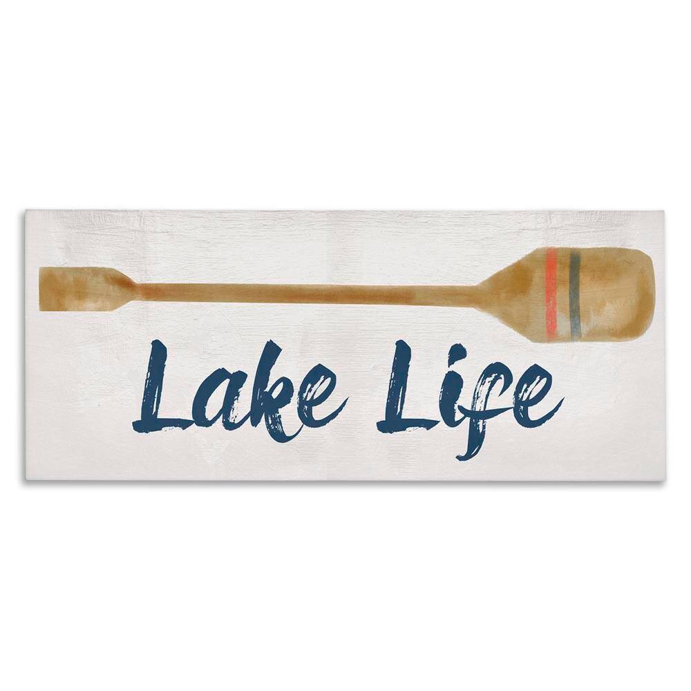 Lake Life Boat Oar by Lil' Rue Unframed Graphic Art Print Typography 48 in. x 20 in. price history on PriceWatchPro