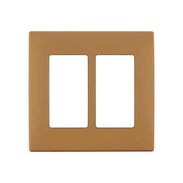 Leviton Brown 2-Gang Decorator/Rocker Wall Plate (1-Pack)