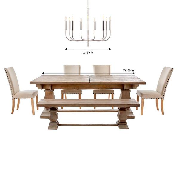 Generation Lighting - Brianna 9-Light Polished Nickel Minimalist Modern Hanging Candlestick Chandelier with Swivel Canopy