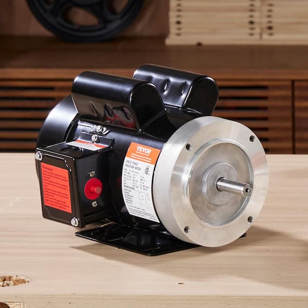 VEVOR 1.5 HP Electric Motor 1725 RPM, AC 115V/230V, 56C Frame Air