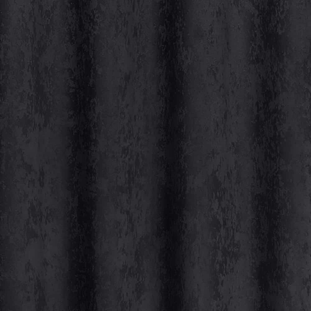 Charcoal Faux Silk Room Darkening Grommet Curtain Panels, 108 x 96 in