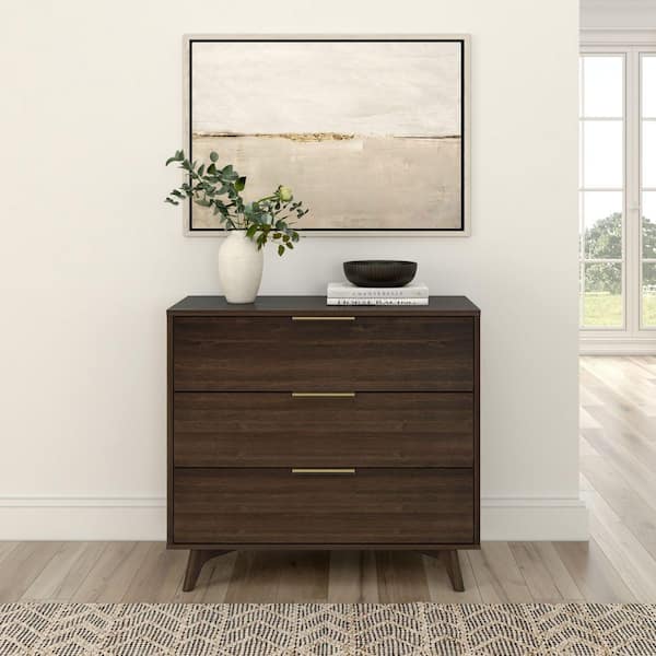 Haven 3-Drawer Dresser with Pull Handles - Walnut