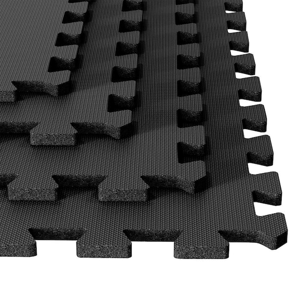 Floortex Black Standing Comfort Mat Luxury Anti-Fatigue Mat for 16 in. x 24  in. CC1624BLK - The Home Depot