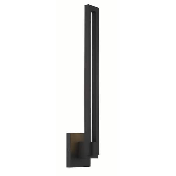George Kovacs Music Sand Black Outdoor Hardwired Wall Lantern Sconce with LED Bulb Included