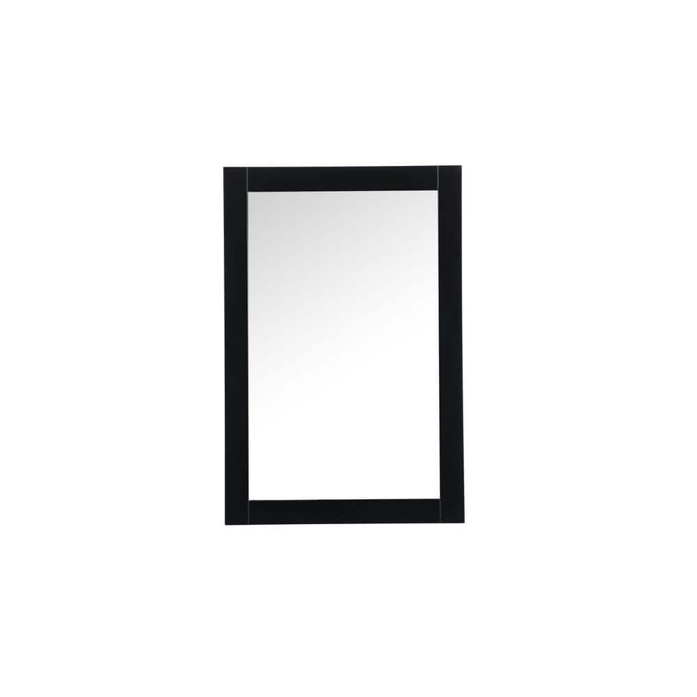 Timeless Home 24 in. W x 36 in. H Modern Wood Framed Rectangle Black