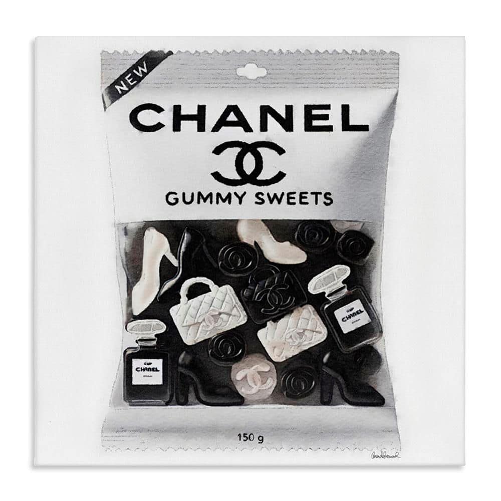 White and Black Fashion Candy by Amanda Greenwood Unframed Abstract Graphic Art Print 36 in. x 36 in. price history on PriceWatchPro