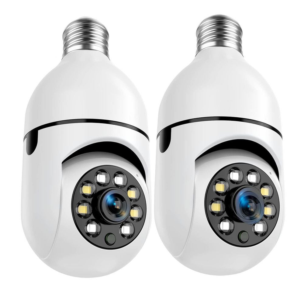 2-Pack 2K/3MP Wireless Light Bulb Security Camera with 360° View, Motion Tracking, Color Night Vision, Detection Alarm price history on PriceWatchPro