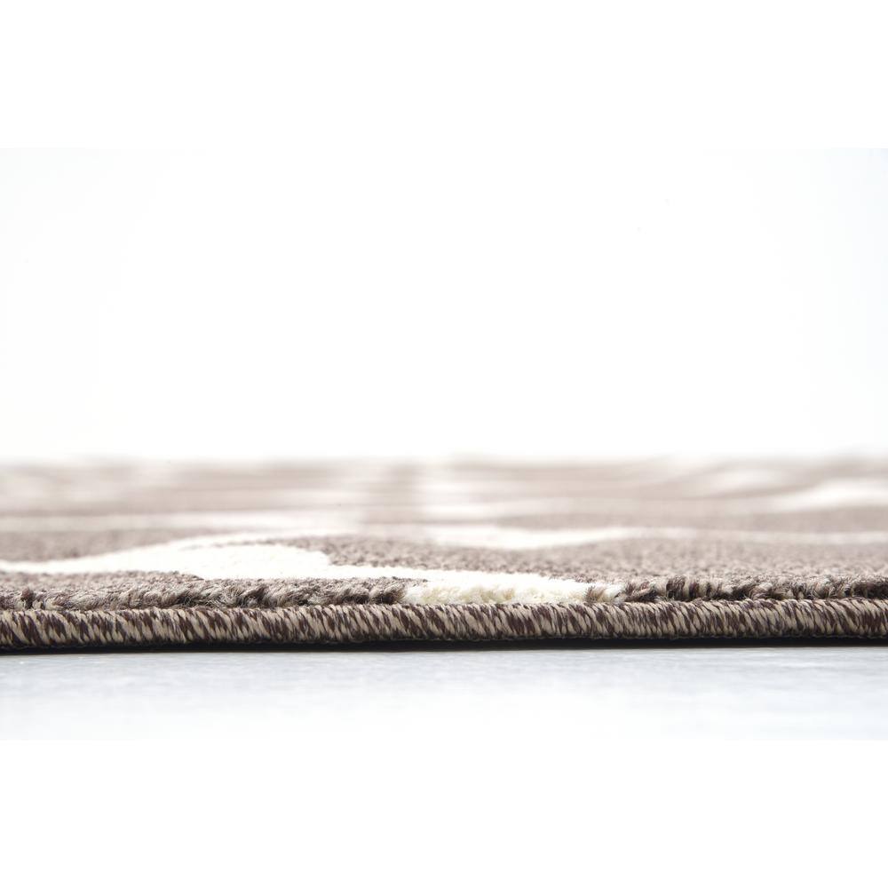 Elegant Brown Trellis 8' x 10' Rectangular Easy-Care Rug