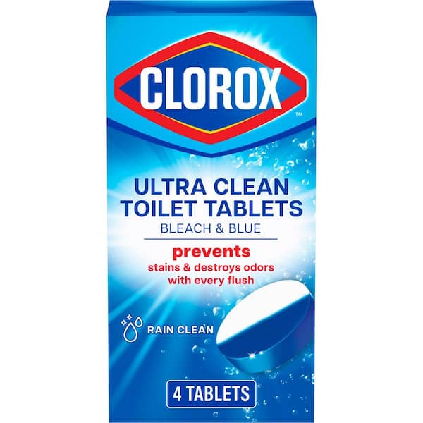 Ultra Clean Rain Clean Scent Toilet Bowl Cleaner Tablets, 2.47 oz. Bleach and Blue (4-Count)
