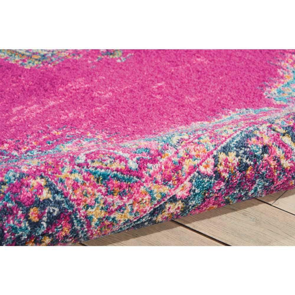 Handmade Blue Geometric Synthetic Rectangular Area Rug