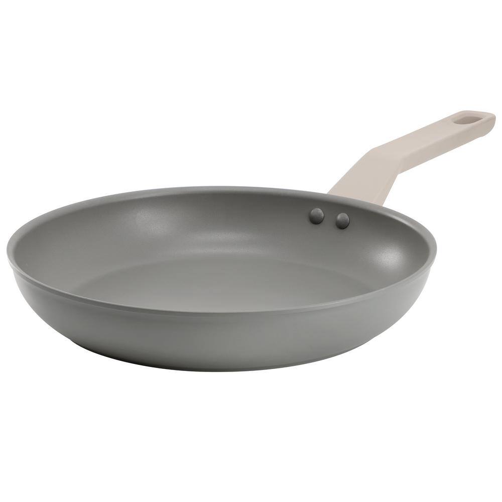 Oster Ambrose 12 in. Nonstick Aluminum Frying Pan in Matte Grey