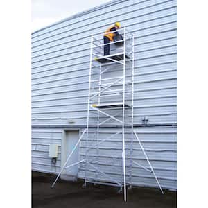 6 ft. x 5.4 ft. x 2.6 ft. Easy-Set Scaffold Tower with Guardrails 800 lbs. Load Capacity