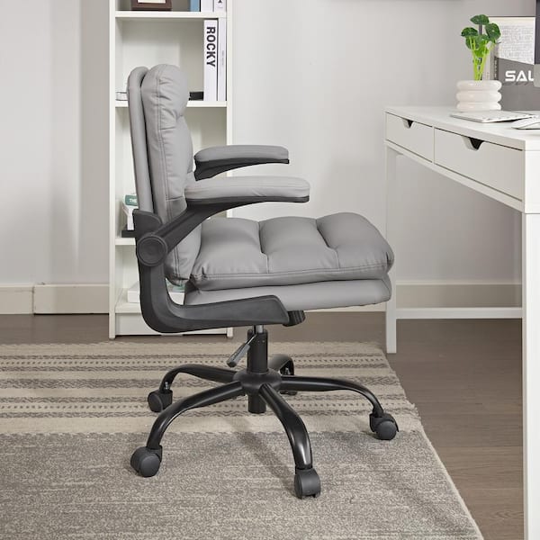 VECELO Office Chair Faux Leather Swivel Ergonomic Task Chair in
