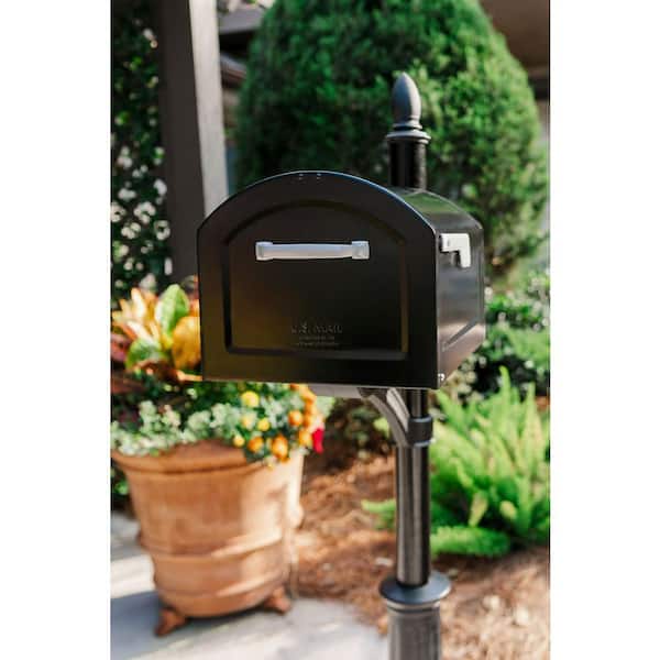 Architectural Mailboxes Centennial Black, Extra Large, Steel, Post