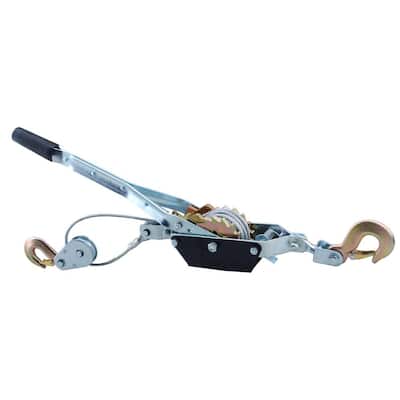 2-Ton Come-Along Cable Puller Hand Winch with Single or Double Line Hook Assembly