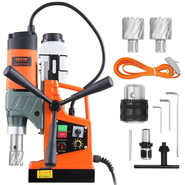 VEVOR Magnetic Drill, 1450W, 12500N 800 RPM Portable Electric Mag Drill Press with 1.57in. Boring Diameter