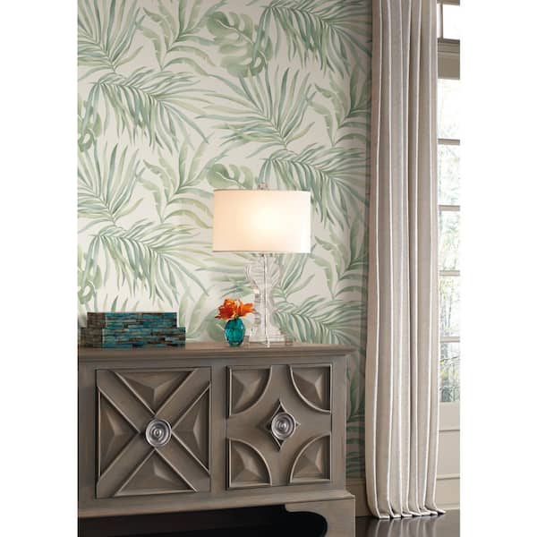 Aloe Paradise Palm Non Woven Premium Peel and Stick Wallpaper Approximate 45 sq. ft.