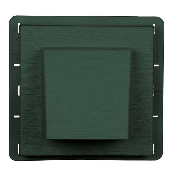 Builders Edge 8 in. x 7.875 in Water Management 4 in. Hooded Vent in #028 Forest Green