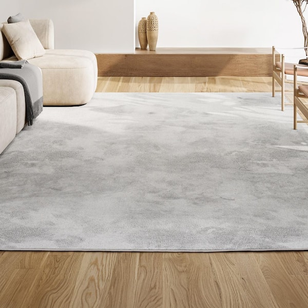 JONATHAN Y Haze Solid Low-Pile Cream 5 ft. x 8 ft. Area Rug