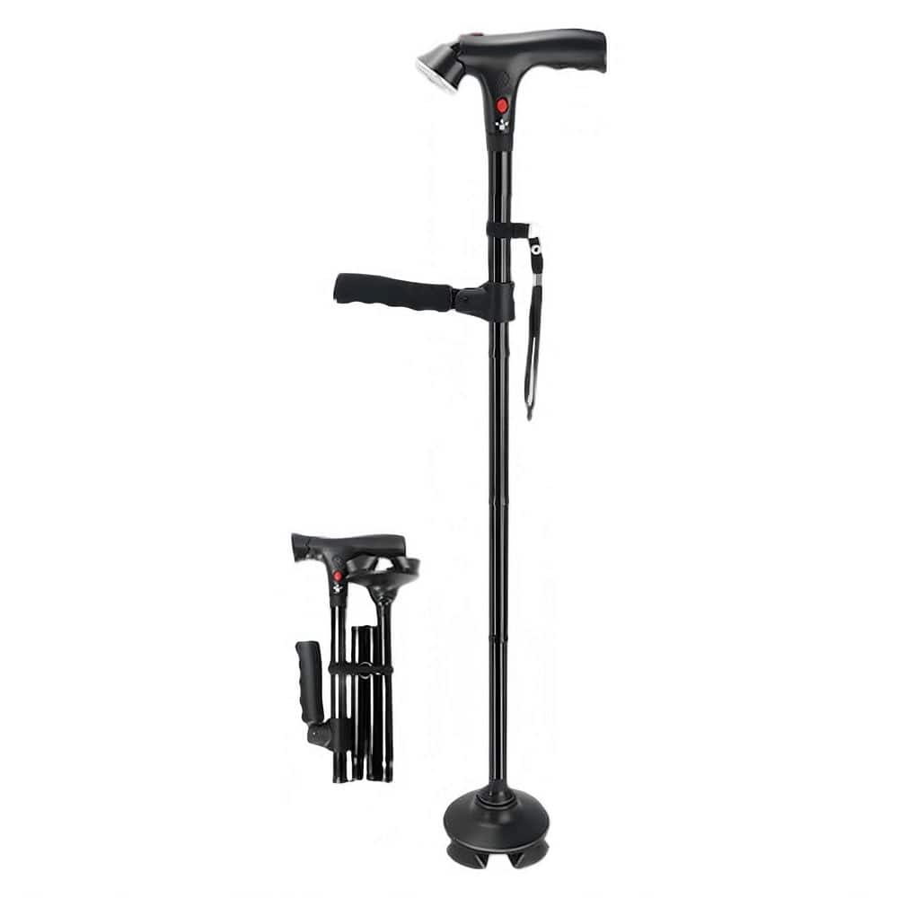 Wudkey 3-in-1 Folding Cane with Alarm and Light, Collapsible