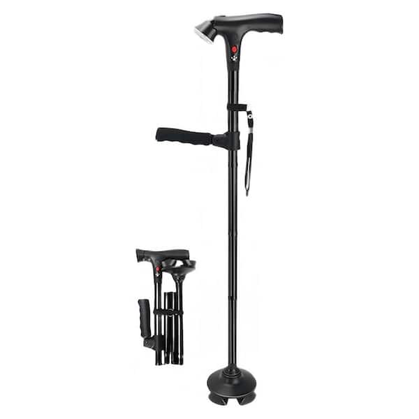 Wudkey 3-in-1 Folding Cane with Alarm and Light, Collapsible