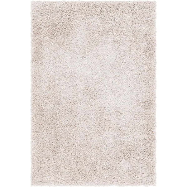 Unique Loom Davos Shag Linen 4 ft. x 6 ft. Area Rug