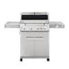 Monument Grills Mesa 4-Burner Propane Gas Grill in Stainless Steel with Broil Zone, Clear View Lid, Side Burner and LED Controls M415BZ