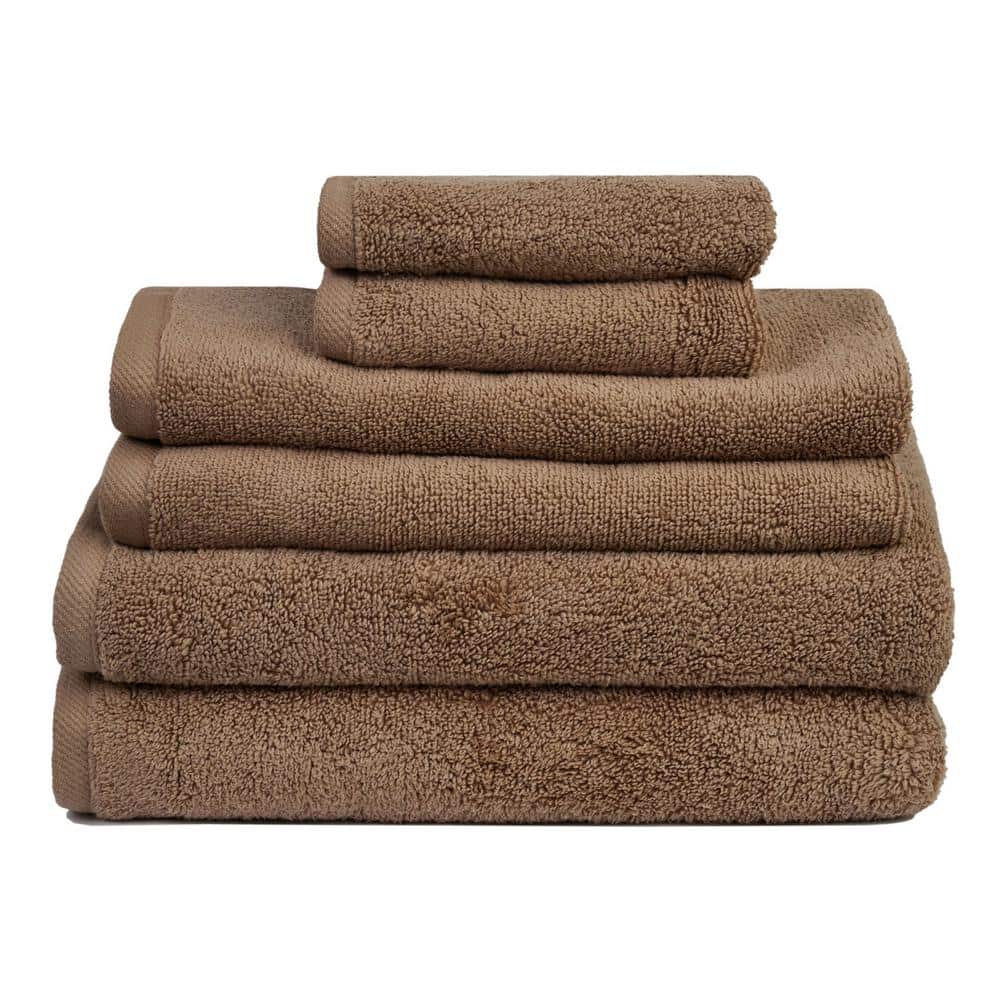 Lintex Serenity 6Piece Taupe Solid Cotton Bath Towel Set 889103 The
