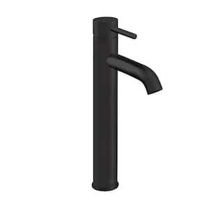 Ivy Single-Handle High-Arc Single-Hole Bathroom Faucet in Matte Black