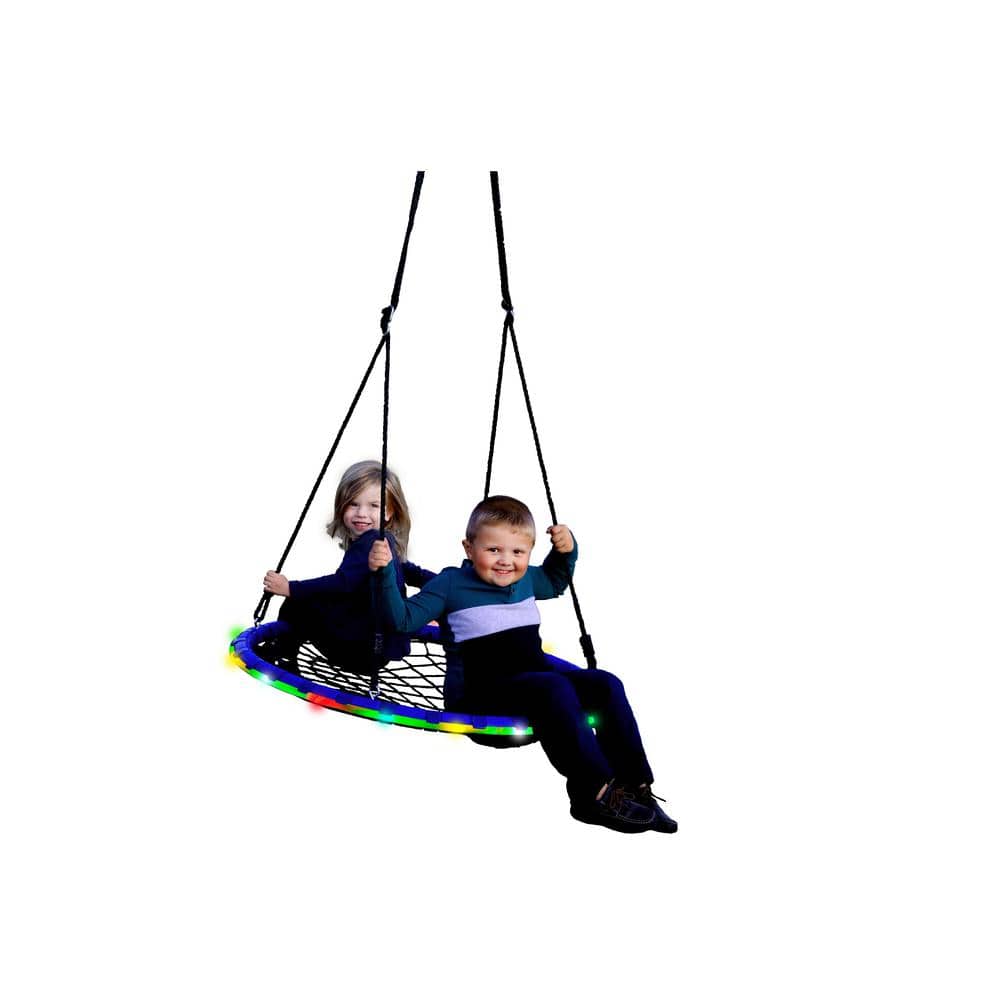 LED Web Riderz 40" Multicolor Outdoor Web Swing
