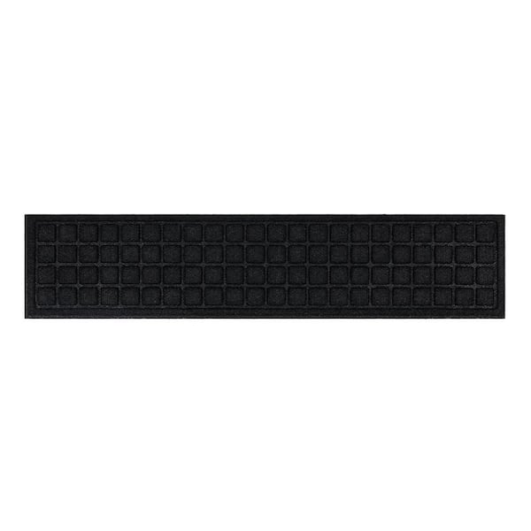 Square Impressions Charcoal 8 in. x 36 in. Stair Tread Cover